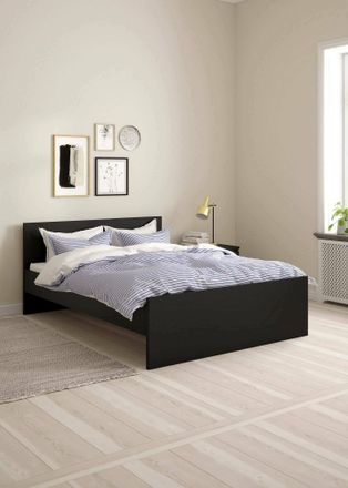 Dmora Dmora - Estructura De Cama Color Negro, 146 X 80 X 196,6 Cm, Con Embalaje Reforzado