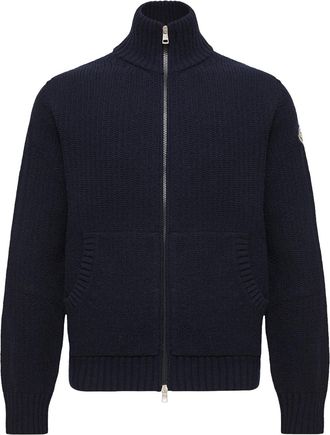 Moncler Moncler Wool & Cashmere Blend Cardigan, Men, Blue, Size: 3xl