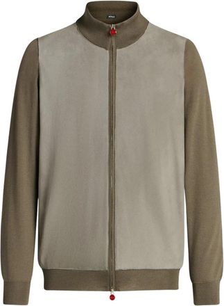 Kiton Cashmere en Zijde Blend Jas - Heren - Zomerjassen - Grijs - M - Kasjmier - Jassen