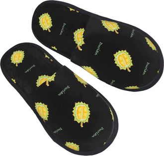 Generic Cartoon Durian Women Men Slippers Breathable Shoes Fluffy Sliders For Winter Indoor Bedroom L