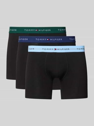 Tommy Hilfiger Slim Fit Trunks aus Baumwoll-Mix im 3er-Pack in Dunkelgruen, Gr&ouml;&szlig;e XL
