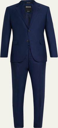 Ermenegildo Zegna Mens 15Milmil15 Micro-Plaid Wool Suit