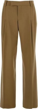 Federica Tosi Beige Wijde Broek Frescolana - Dames - Wijde Broeken - Beige - L - Broeken