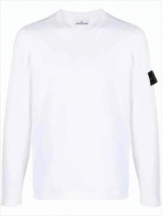 Stone Island Long-Sleeved Crew Neck Sweater With Logo Patch