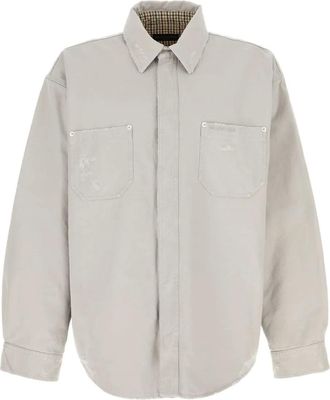 Balenciaga Camicia con effetto vissuto - Grigio