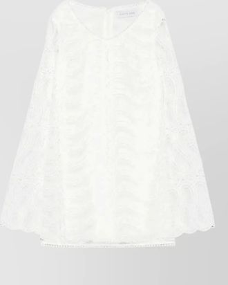 Raquel Diniz maty lace top v neck long sleeves
