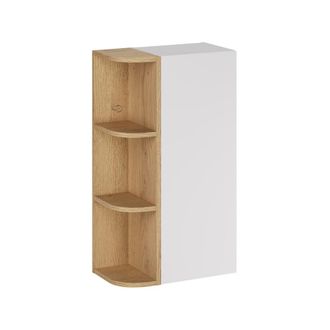 Petits Meubles Oria 3 nichos redondeados armario paneles laminados blanco