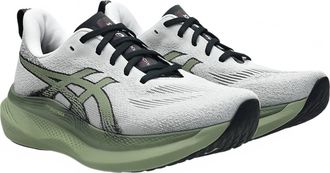 Asics Mens Glideride Max 2 Running Shoes In White/moss