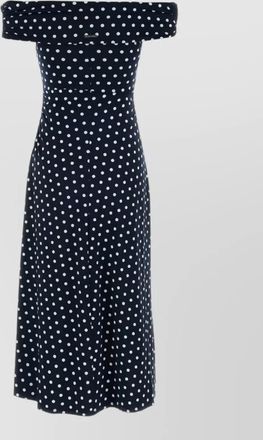 Michael Kors stretch jersey off shoulder midi dress