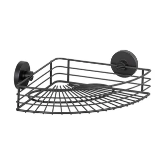 WENKO Bari Estanter&iacute;a De Esquina Negra Compacta Para Ba&ntilde;o