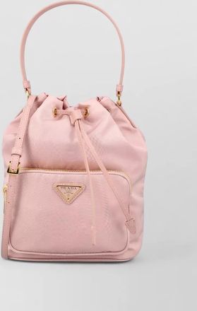 Prada bucket bag adjustable strap front zip pocket