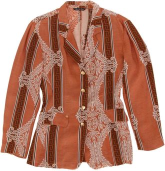 Jean Paul Gaultier 2000 paisley-print cotton blazer - women - Cotton - M - Orange