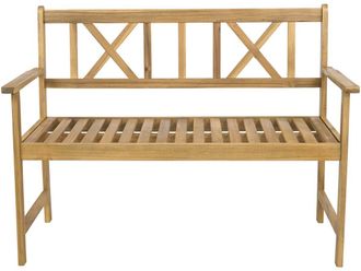 Habitat et Jardin Banco De Jard&iacute;n De Madera 120 Cm surabaya - 2 Plazas - Marr&oacute;n