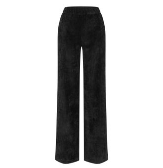 MAC Broeken Cordhose MAC CHIARA, Damen, Gr. 46, L&auml;nge 30, schwarz, Web, Obermaterial: 90% Polyester, 8% Polyamid, 2% Elasthan, loose fit lang, Hosen Cordhose, mit