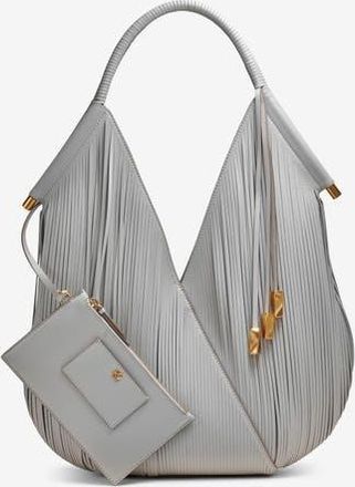 DKNY Baldwin Large Lasercut Shoulder Bag in Zinc at Nordstrom