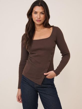 Nobody's Child Square Neck Asymmetric Top