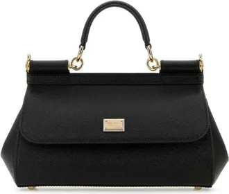 Dolce & Gabbana Dolce & Gabbana Black Leather Medium Sicily Handbag