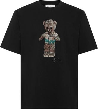 Philipp Plein Teddy Bear crystal-embellished T-shirt - Black