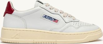 Autry SNEAKERS MEDALIST LOW IN PELLE BIANCA E DEEP CLARET