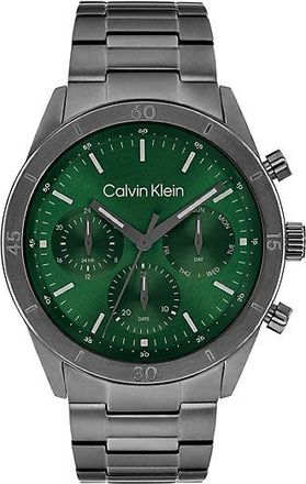 Calvin Klein Reloj Multifunci&oacute;n De Acero Ba&ntilde;ado En Gris