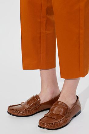 Marni Leather Loafers Shoes, Womens, Brown