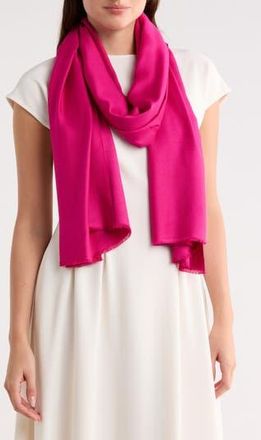 Vince Camuto Oversized Satin Pashmina Wrap in Bright Rose at Nordstrom Rack