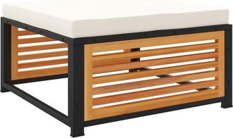 vidaXL Taburete De Jard&iacute;n Con Coj&iacute;n Madera Acacia 68x68x30 Cm Vidaxl