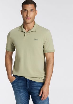 Boss Orange by Hugo Boss Poloshirt BOSS ORANGE Pe Interlock, Herren, Gr. 5XL, gr&uuml;n (open gr&uuml;n370), Jersey, Obermaterial: 100% Baumwolle, regular fit, hoch geschlossener Aussch