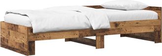 vidaXL Estructura De Cama Con Cabecero Madera Envejecida 80 X 200 Cm Vidaxl
