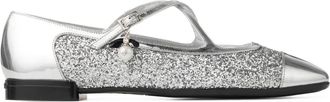 Jimmy Choo London Ballerine Eleri con glitter - Argento