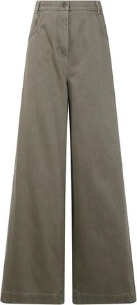 Max Mara Alamaro Jeans - Dames - Loose Fit Jeans - Groen - S - Katoen - Jeans