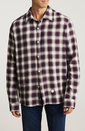Mavi Plaid Cotton Button-Up Shirt in Nightshade Check at Nordstrom, Size Xx-Large