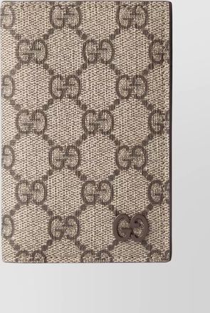 Gucci compact textured finish leather cardholder wallet