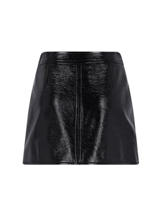 Courr&egrave;ges Womens Skirts Black Main Fabric: Cotton