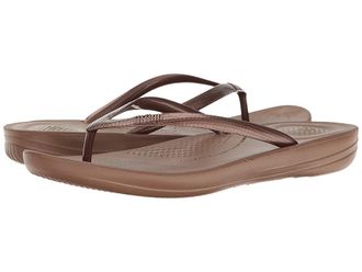 FitFlop Iqushion Ergonomic Flip-Flop Womens Sandals Bronze : 10 M (B)