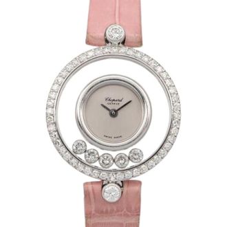 Chopard Pre-owned Wristwatch - Dames - Vintage Horloges - Roze - ONE Size - Leer - Vintage