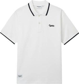 Chocoolate logo-embroidered polo shirt - men - Cotton - M - White