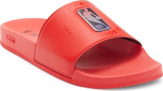 BOSS x NBA Bay It Slide Sandal in Open Red at Nordstrom Rack, Size 11Us / 10Uk