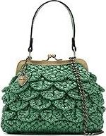 Patricia Nash Mini Laureana Chain Crossbody with Charm Cross Body Womens Handbags Basil, Chain/Leather
