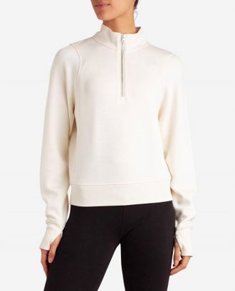 Danskin Cityscape Half Zip Sweatshirt In Birch