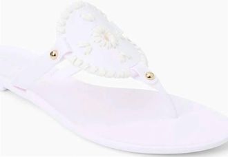 Jack Rogers Womens Collins Jelly Sandals In White