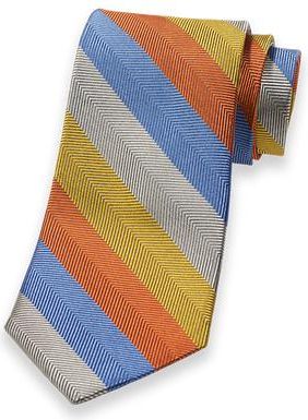 Paul Fredrick Patterned Woven Silk Tie in Light Blue Multi at Nordstrom