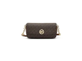 Michael Kors Nolita Small Flap Chain Crossbody Cross Body Womens Handbags Brown/Acorn : SM