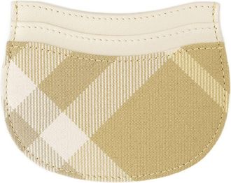 Burberry Unisex Vintage Check Card Case Beige Synthetic Cases