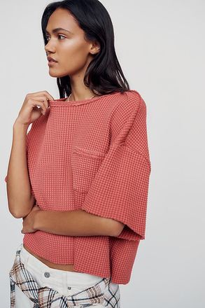 Pilcro Short-Sleeve Waffle Tee