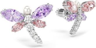 Swarovski x Ariana Grande Multicolor Crystal Stud Earrings in Silver/Multi at Nordstrom