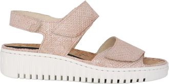 Waldl&auml;ufer Wijde pasvorm roze sandaal - dames - Dames - Sandalen - Roze - 37 1/2 EU - Leer - Schoenen