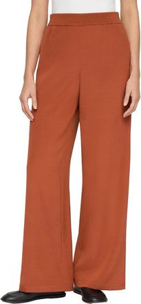 Lafayette 148 New York Knit Waist Riverside Silk-Blend Wide Leg Pant