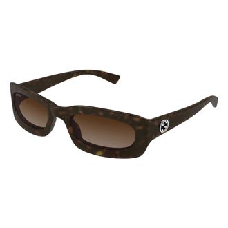 Gucci Stijlvolle zonnebril in zwart - Heren - Zonnebrillen - Bruin - 54 MM - Accessoires