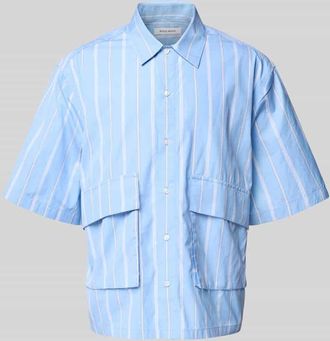 Wood Wood Relaxed Fit Freizeithemd mit Pattentaschen Modell milfed in Hellblau, Größe XXL